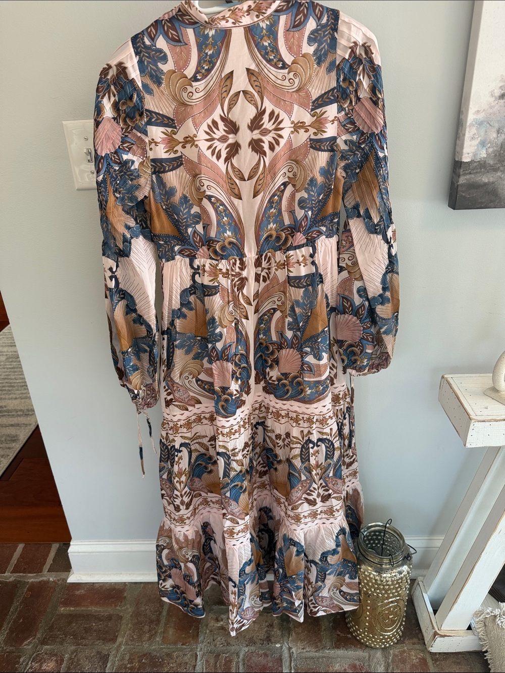 ⭐️NWT Farm Rio Sea Garden Scarf Pleated Dress⭐️ - Picture 7 of 7